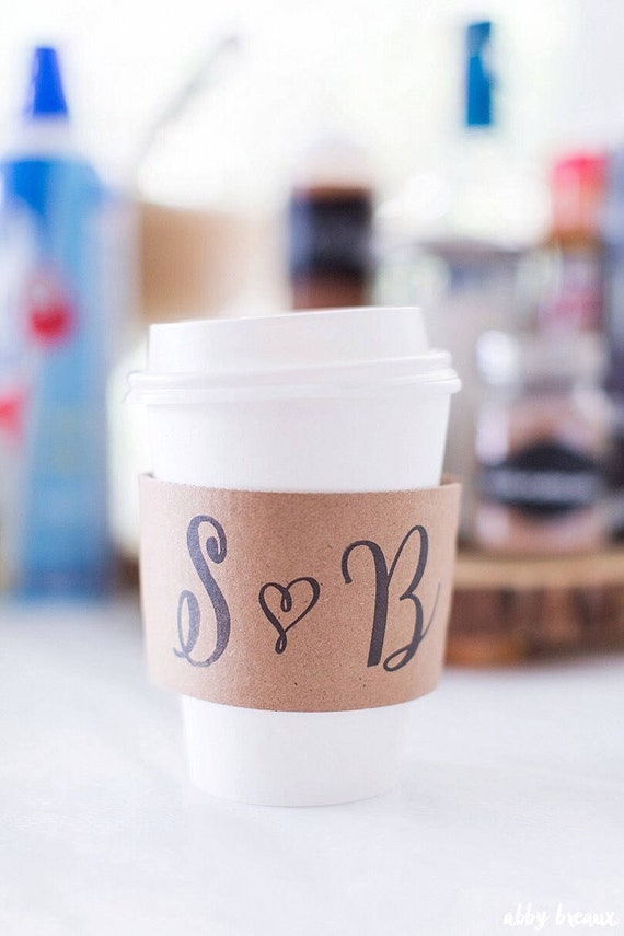 Custom Coffee Sleeves with Free Personalization, Cups and Lids included ~ FREE SHIPPING IN U.S. Il_570xn