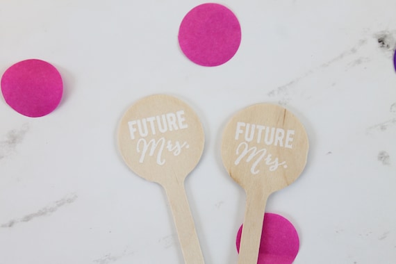 Future Mrs GOLD FOIL Wooden Drink Stirrers