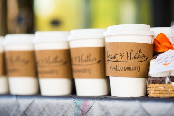 50 Custom Coffee Sleeves with FREE SHIPPING Il_570xn