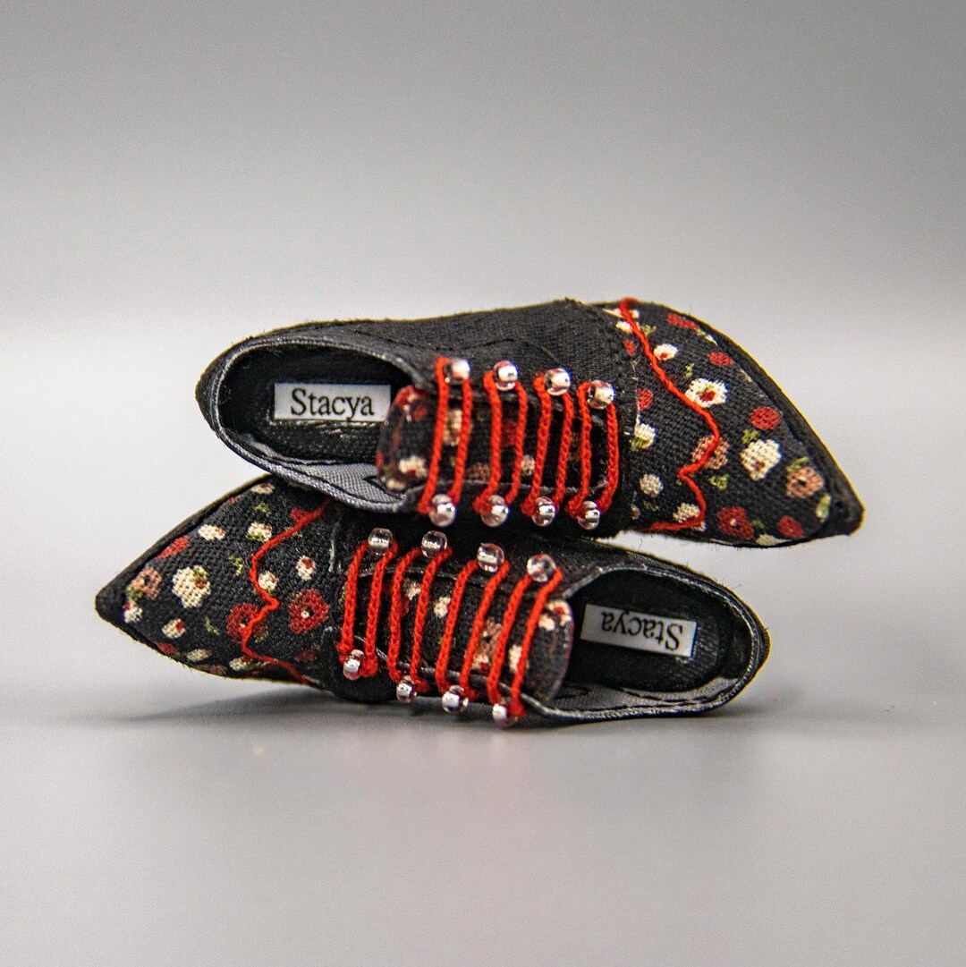 Sapatos para PashaPasha (botas de cano curto, pretas, vermelhas