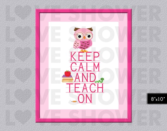 Back To School Teacher Appreciation Gift Sign Pink Owl Theme