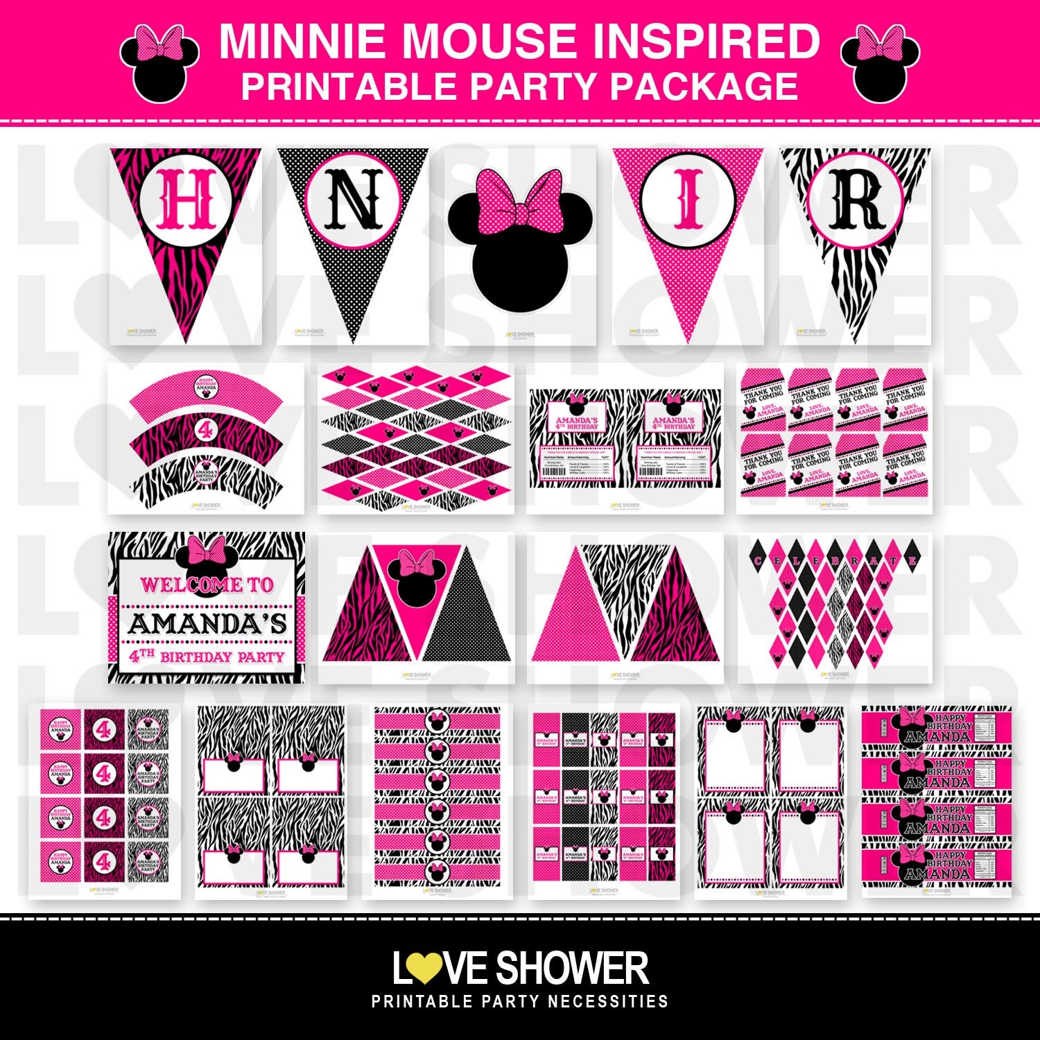 Minnie Mouse BOWTIQUE PARTY Disney Inspired Birthday Party Etsy
