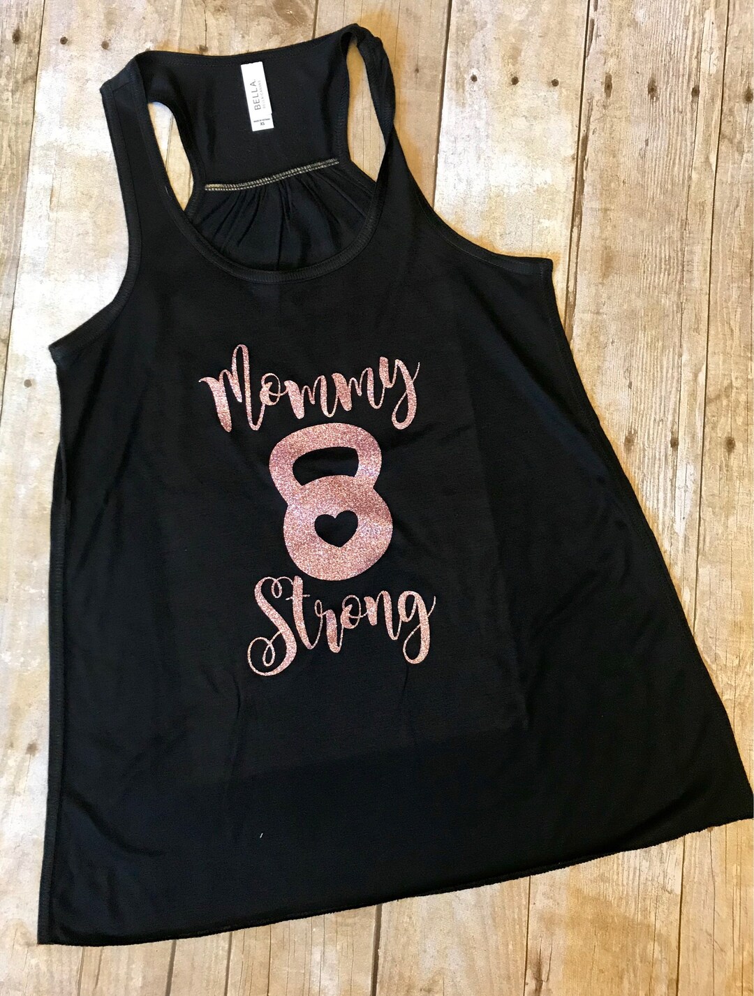 Mommy Strong Kettlebell Rose Gold Racerback Tank Top Etsy New Zealand