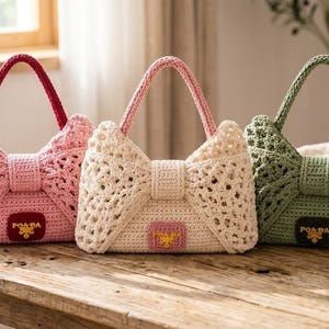 Crochet Bow Bag PDF Pattern