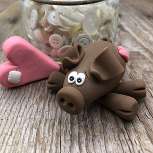 Brown Piggy, Polymer Clay