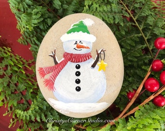 Hand painted snowman | Etsy