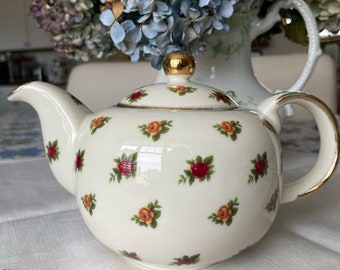 Royal Albert Roses Bone China Teapot