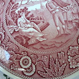 Spode Cake Plate, Pink, Woodman image 3
