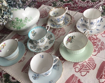 Bone China Blue Tea for Six