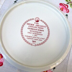 Spode Cake Plate, Pink, Woodman image 5