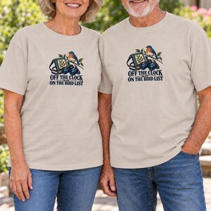 Retired Birdwatcher Heavyweight Unisex Crewneck T-Shirt: Off the Clock, On the Bird List