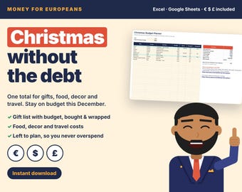 Christmas Budget Planner Spreadsheet, Gift List Tracker, Holiday Budget Excel & Google Sheets, Christmas Gift Planner, Christmas Spending