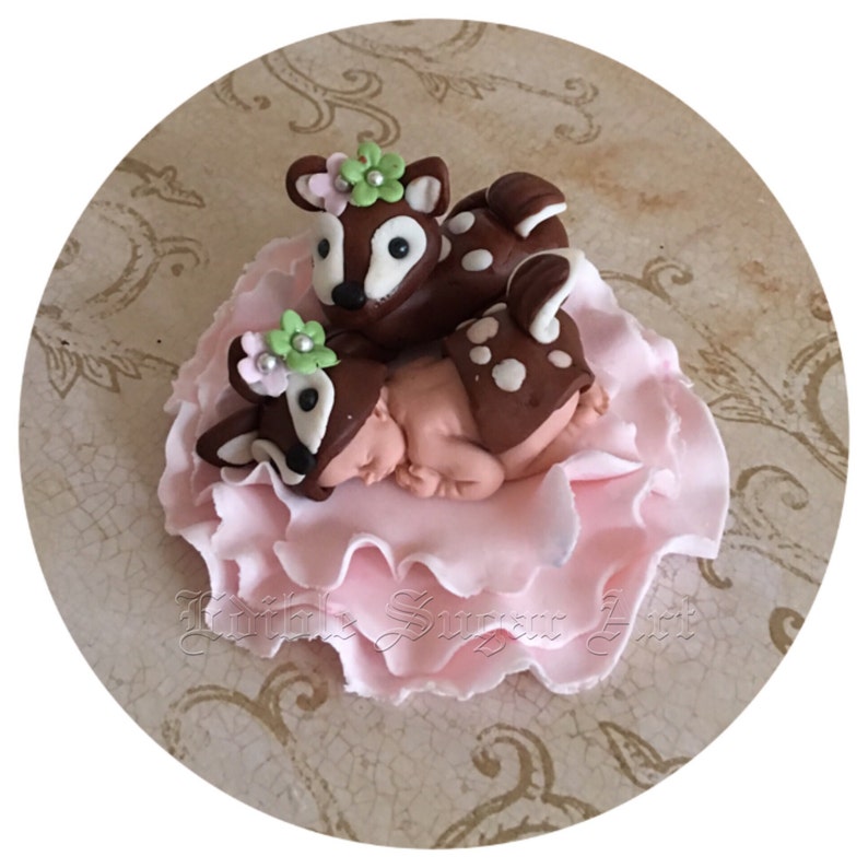 WOODLAND BABY SHOWER Cake Topper Deer Cake Topper Fondant Deer - Etsy UK