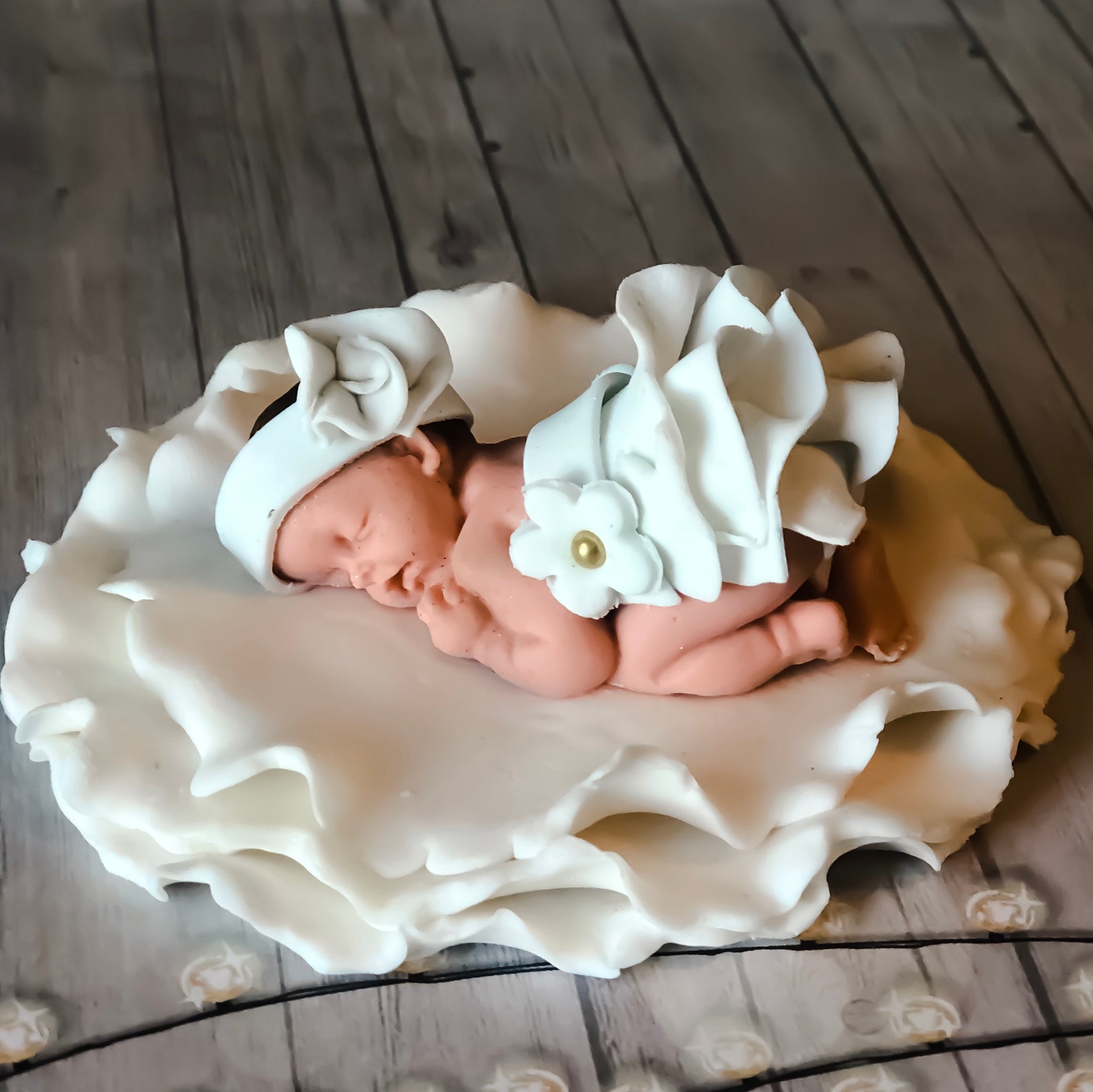 CAKE TOPPER BABY Shower Baby Shower Cake Topper Fondant Cake Etsy