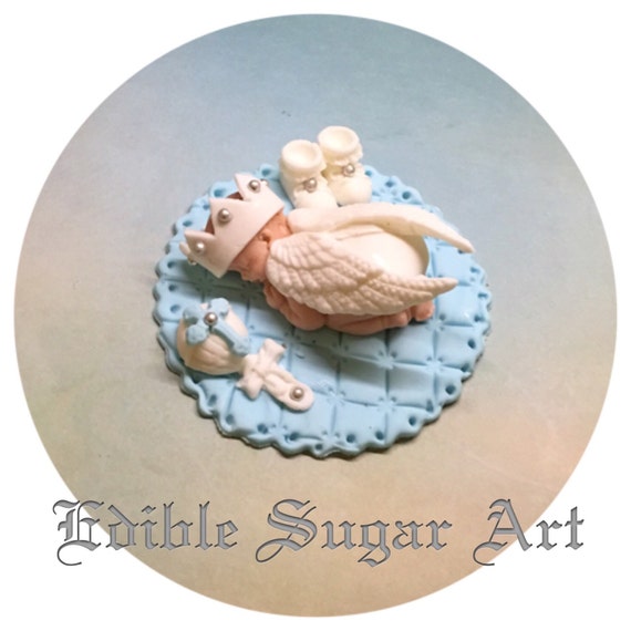 Christening Cake Topper Boy Topper Fondant Crown King Cross Etsy