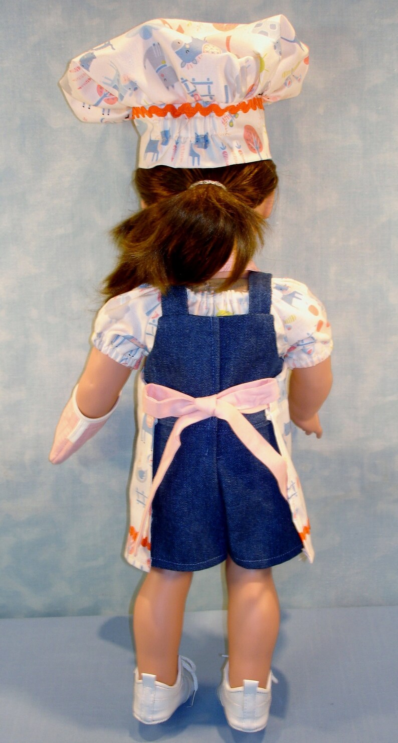 18 Inch Doll Clothes Farm Animals on Peach Apron Chef's Etsy