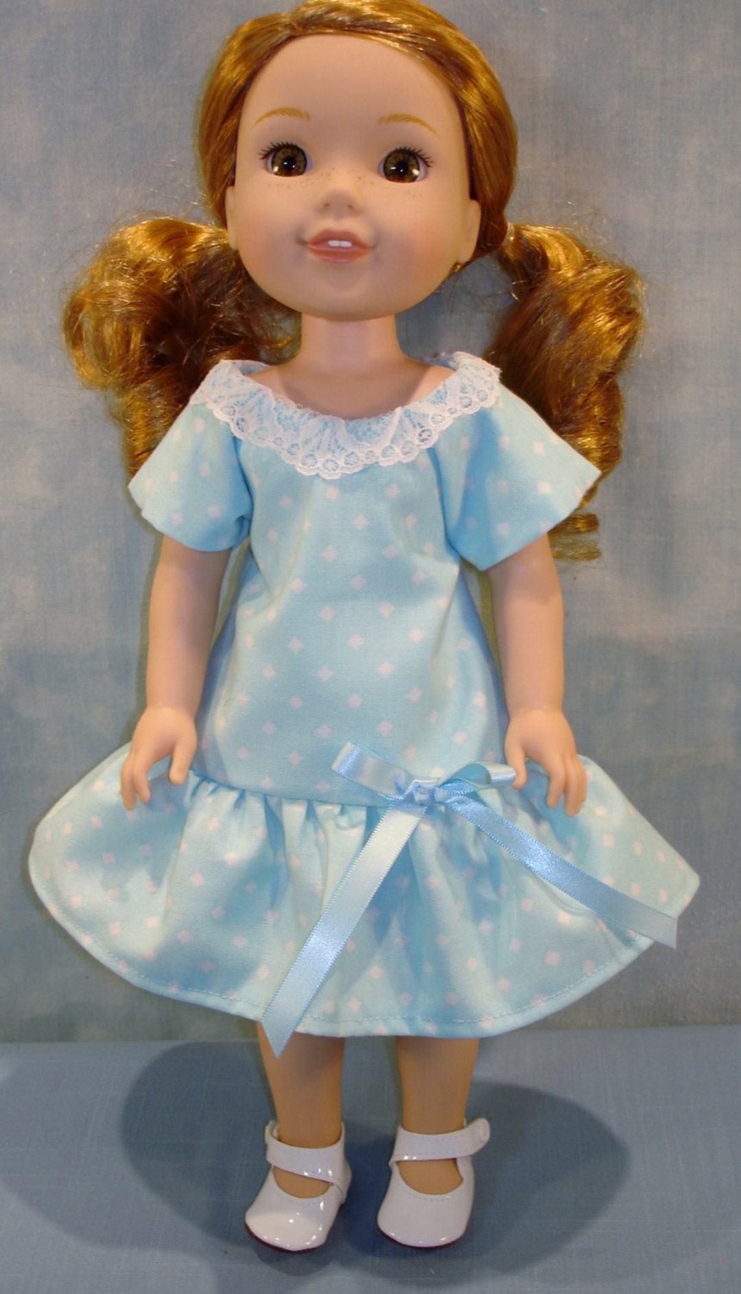 14 Inch Doll Clothes Blue With Diamonds Dress Handmade by - Etsy