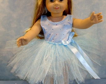 18 Inch Doll Clothes - Blue Tutu Outfit made by Jane Ellen to fit 18 inch dolls