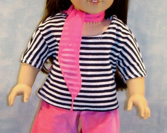 18 Inch Doll Clothes - Frenchy Outfit Pink made by Jane Ellen to fit 18 inch dolls