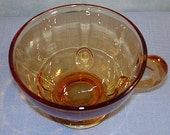 Moondrops Amber Depression Glass Cup