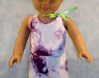 18 Inch Doll Clothes - Purple Tie Dye Cami Jamis handmade by Jane Ellen to fit 18 inch dolls