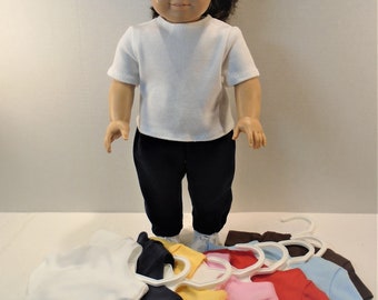 18 Inch Doll Clothes - Boys or Girls T Shirt Assorted Colors handmade by Jane Ellen to fit 18 inch dolls