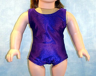 Handmade Purple Lycra Bathing Suit - 18 Inch Doll Clothes