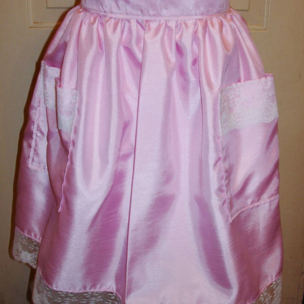 Wedding Dance Apron - Custom Order Shantung with Lace Bride's Waist Apron made by Jane Ellen