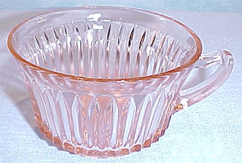 Queen Mary Pink Depression Glass Cup Etsy