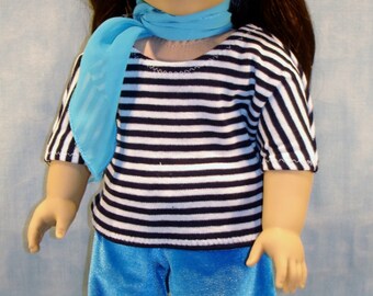 18 Inch Doll Clothes - Frenchy Outfit Blue made by Jane Ellen to fit 18 inch dolls
