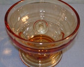 Moondrops Amber Depression Glass Sherbet