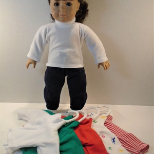 18 Inch Doll Clothes - Boys or Girls Turtleneck Assorted Colors handmade by Jane Ellen to fit 18 inch dolls