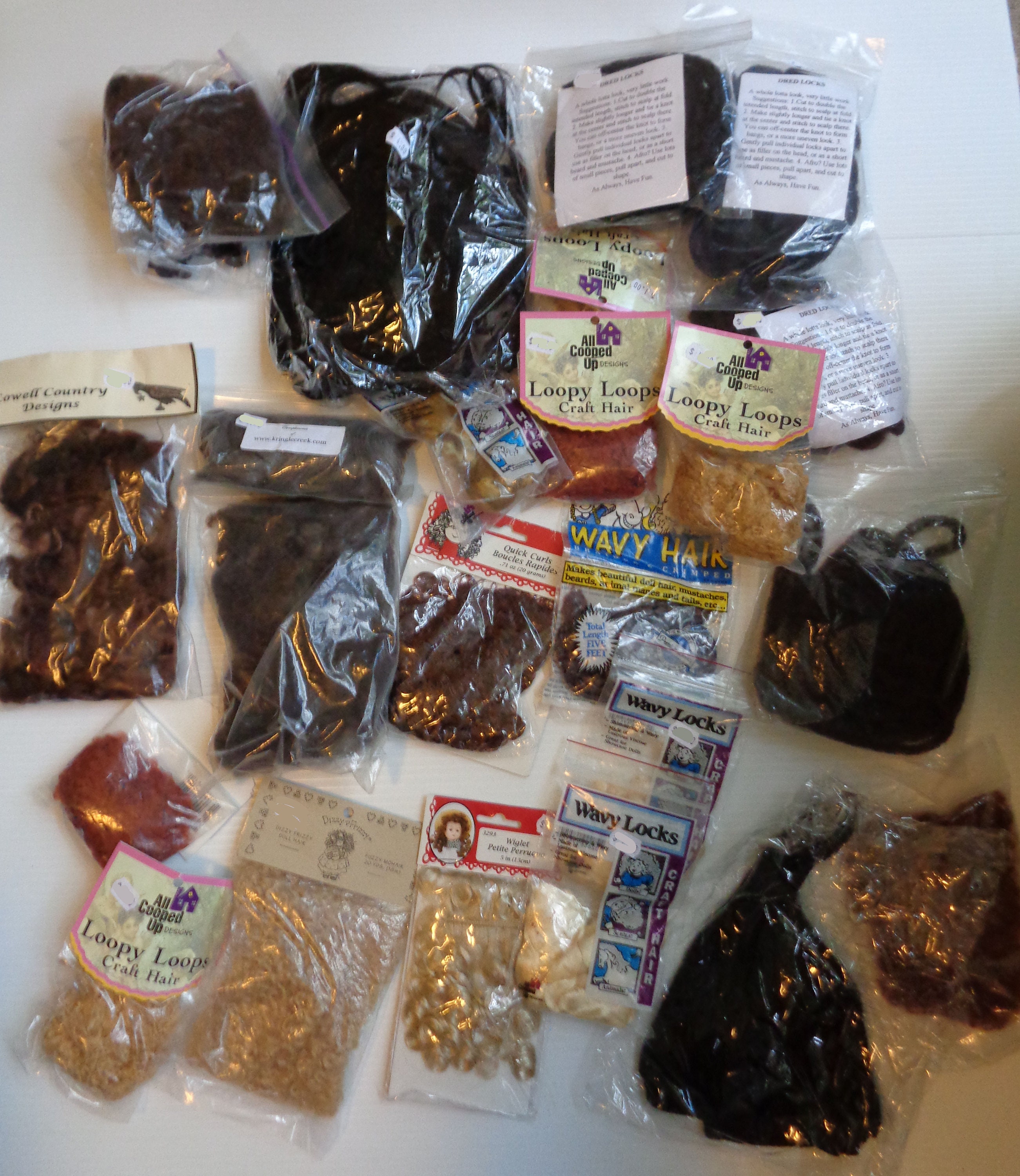 Art Doll Making Supplies DOLL HAIR in Assorted Colors Types Etsy