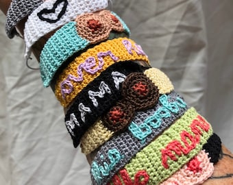 Crochet breastfeeding bracelet; boobie bracelet; mama jewelry; nursing bracelet; elastic breastfeeding bracelet