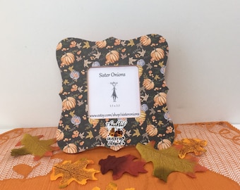 Thankful, Grateful, Blessed Fall 8x8 Decoupaged Embellished Picture Frame Pumpkin Patch Photo Frame Fall Decor