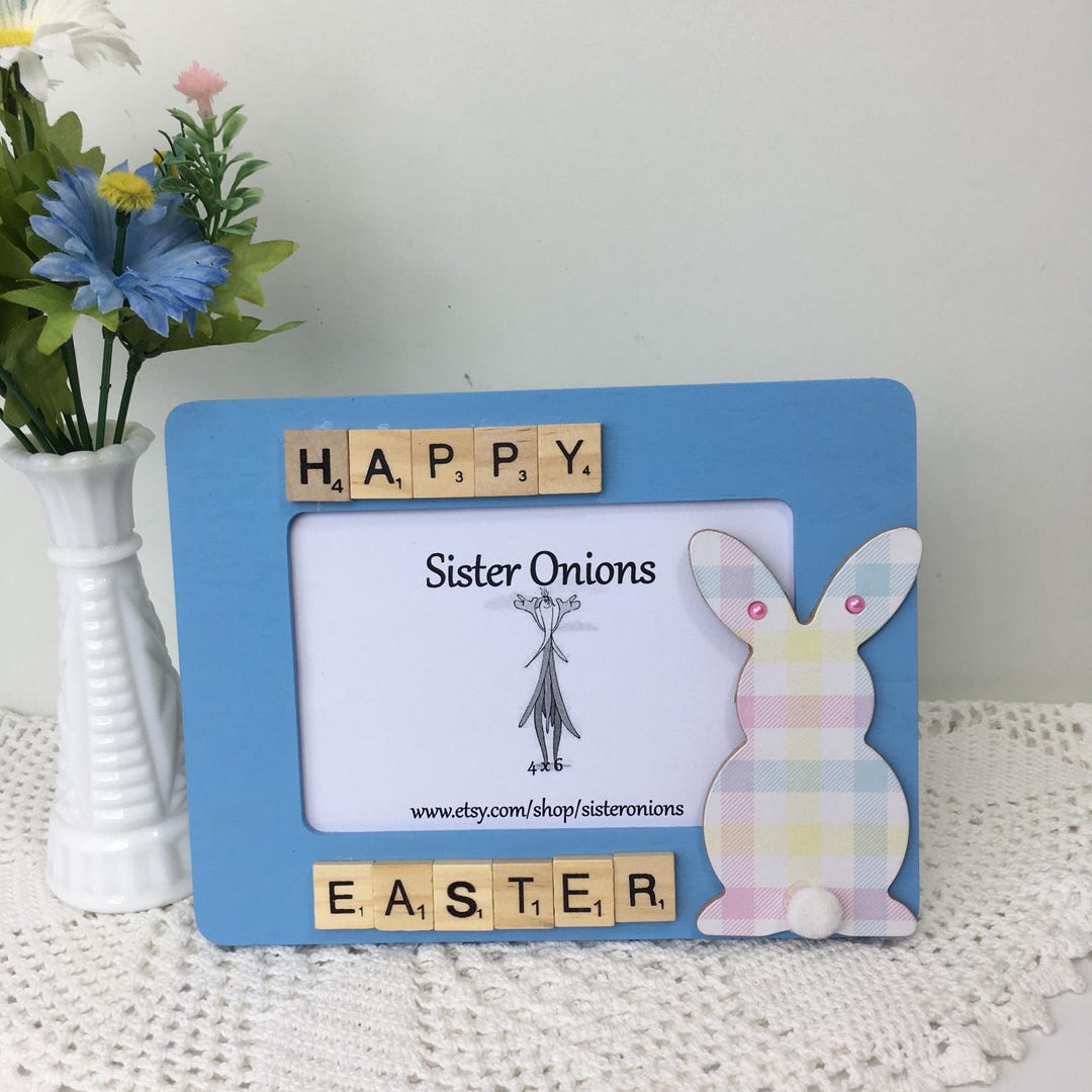 Easter Picture Frame Happy Easter Embellished 4x6 Easter Picture Frame Child's Room Decor ...
