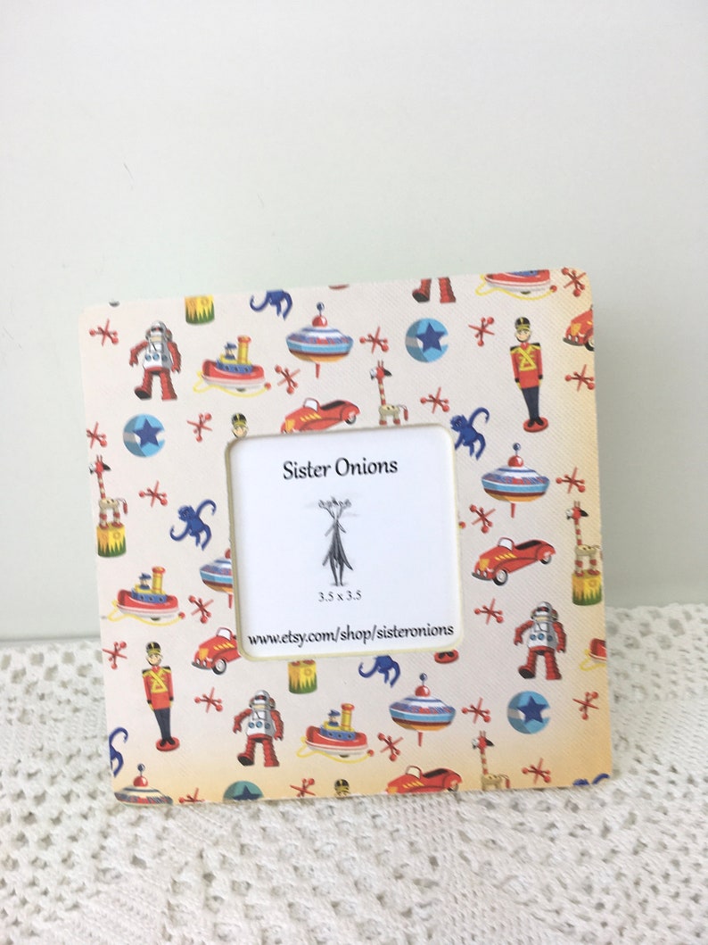 My Favorite Toy Decoupaged 8x8 Picture Frame Shower Gift Baby Nursery Photo Frame Gift for New Mom Baby Shower Gift Birthday Gift image 2