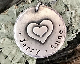 Sterling Silver Jewelry, Hand Stamped, Mother, Mom, Grandma, Nanny, Mother's Day, Gift, Personalized Jewelry, Sterling Silver Necklace