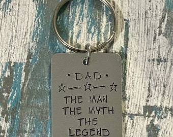 Dad, The Man, The Myth, The Legend, Dad Gift, Key Chain, Father's Day Gift, Gifts For Him, Dad Gifts