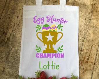 Personalised Easter Egg Hunt Bag, Easter, Egg Hunter, Easter Egg, Easter Hunt, Tote Bag, Egg Hunt, Personalised, Spring, Egg Hunt Bag