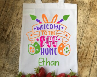 Personalised Easter Egg Hunt Bag, Tote Bag, Easter, Easter Egg, Easter Hunt, Egg Hunt, Personalised, Spring, Egg Hunt Bag