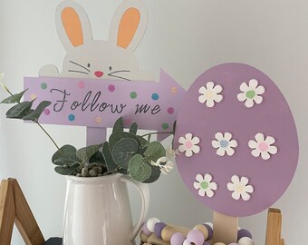 Easter Egg Hunt Signs, Easter games, Pastel Easter, Spring Decor, Easter Decor, Easter tiered tray