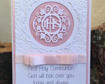 Handmade First Holy Communion Confirmation Personalised card