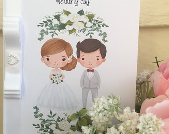 Wedding Day, Bride and Groom, Handmade card