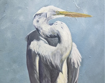 Great Egret - Original Acrylic Painting