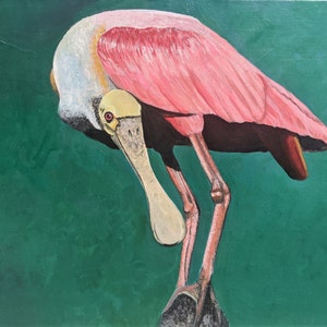 Roseate Spoonbill - Original Acrylic Painting