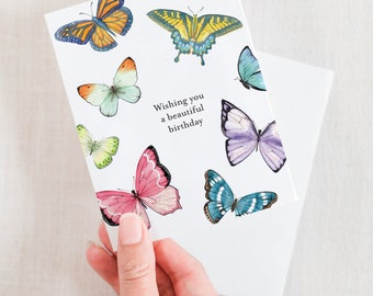 Butterflies Birthday Colorful Greeting Card