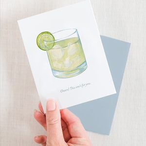 Cheers Margarita Celebratory Greeting Card for Birthdays Congratulations Promotions
