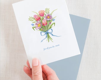 Bouquet for Mom Mother's Day Greeting Card