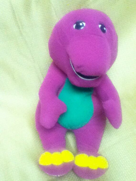 Vintage Barney Sleepy Plush Pillow Stuffed Animal Golden Lyons Etsy